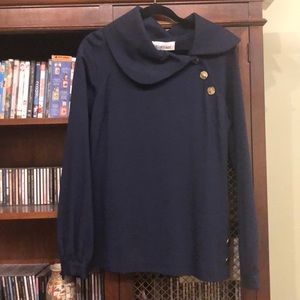 Elizabeth McKay navy Beth top NWT 12